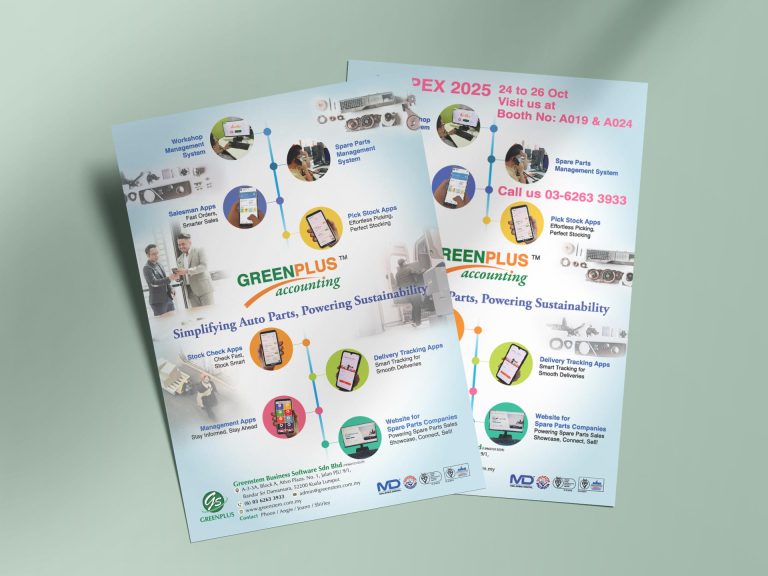Corporate business flyer layout with professional branding, clean design for services, freelance graphic designer Selangor